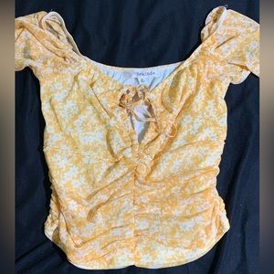 Rewind Yellow sexy small crop top